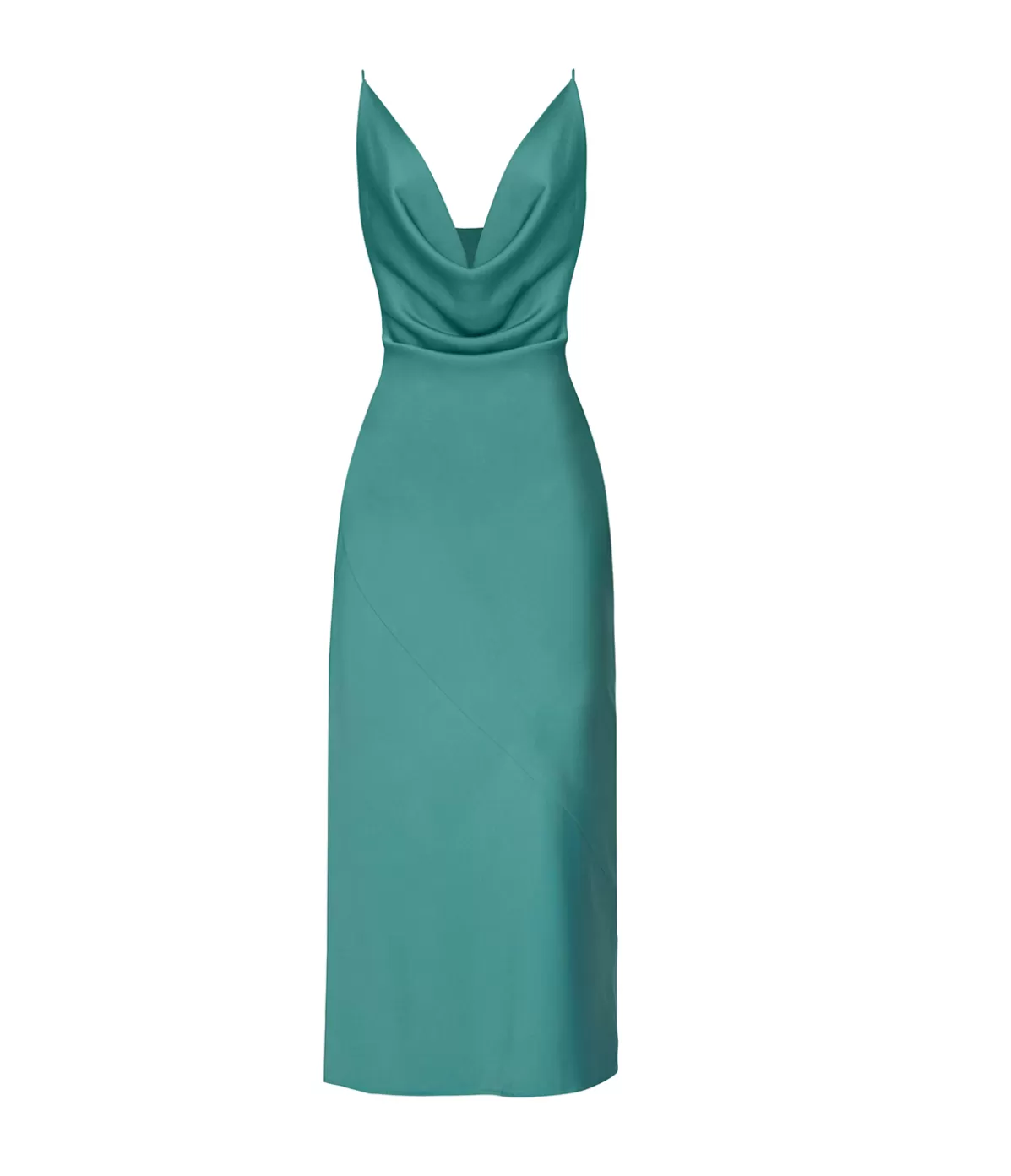 Wynn Hamlyn Dianne Slip Dress in Teal Clearance