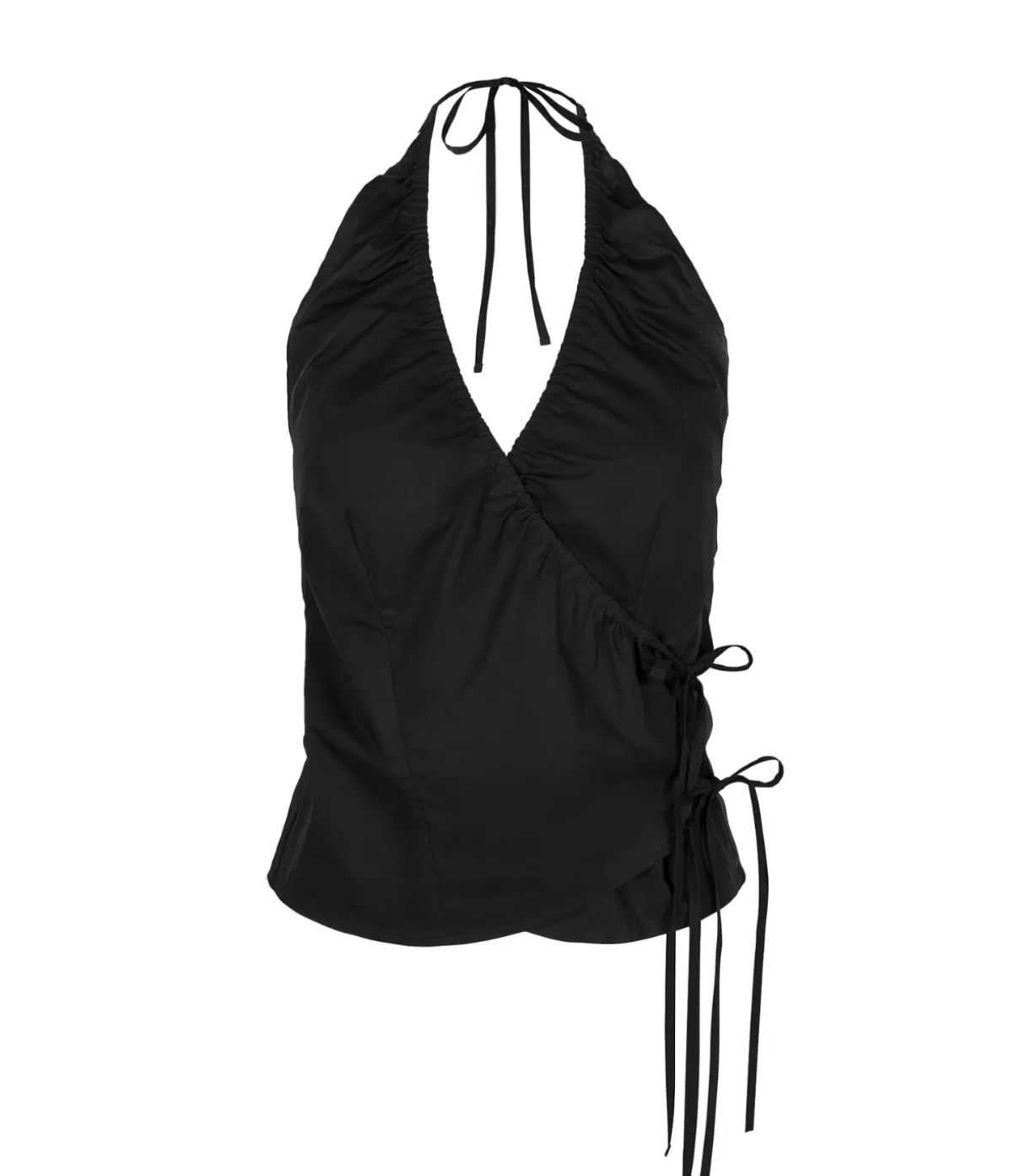 Deiji Studios Drawcord Halter in Black Hot