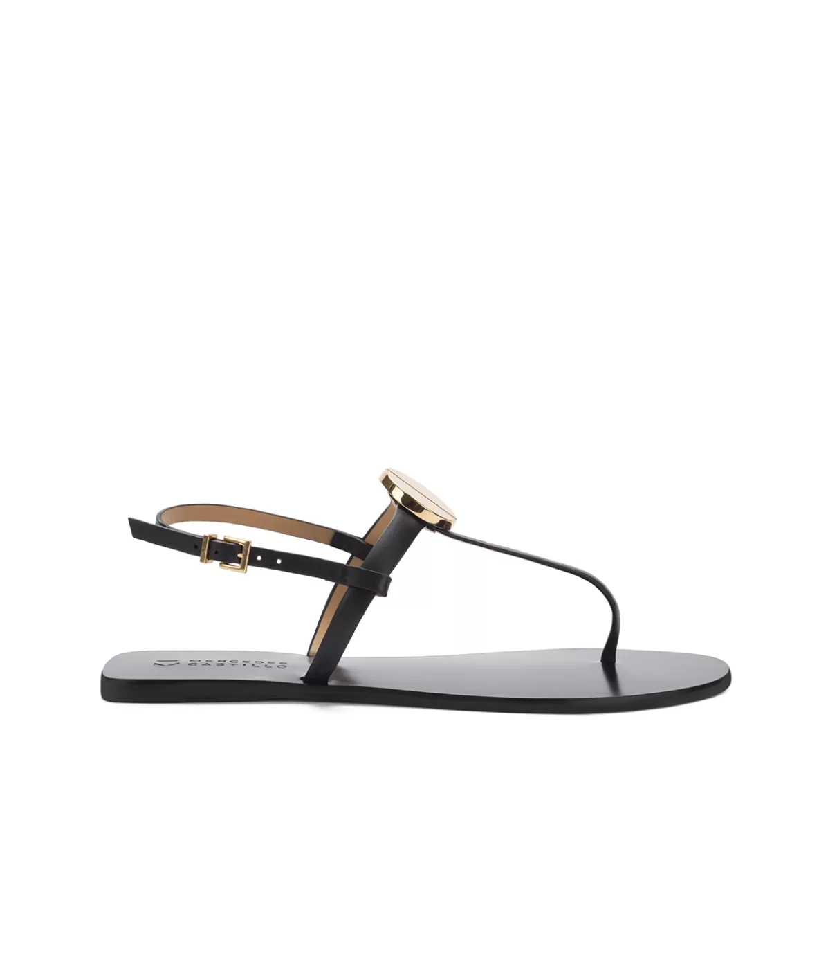 Mercedes Castillo Drew Flat Sandal in Black Outlet