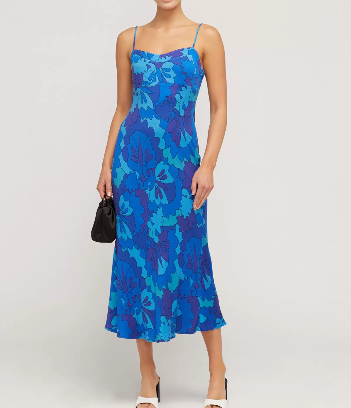 Rixo Dulcia Maxi Dress in Looking Glass Blue Store