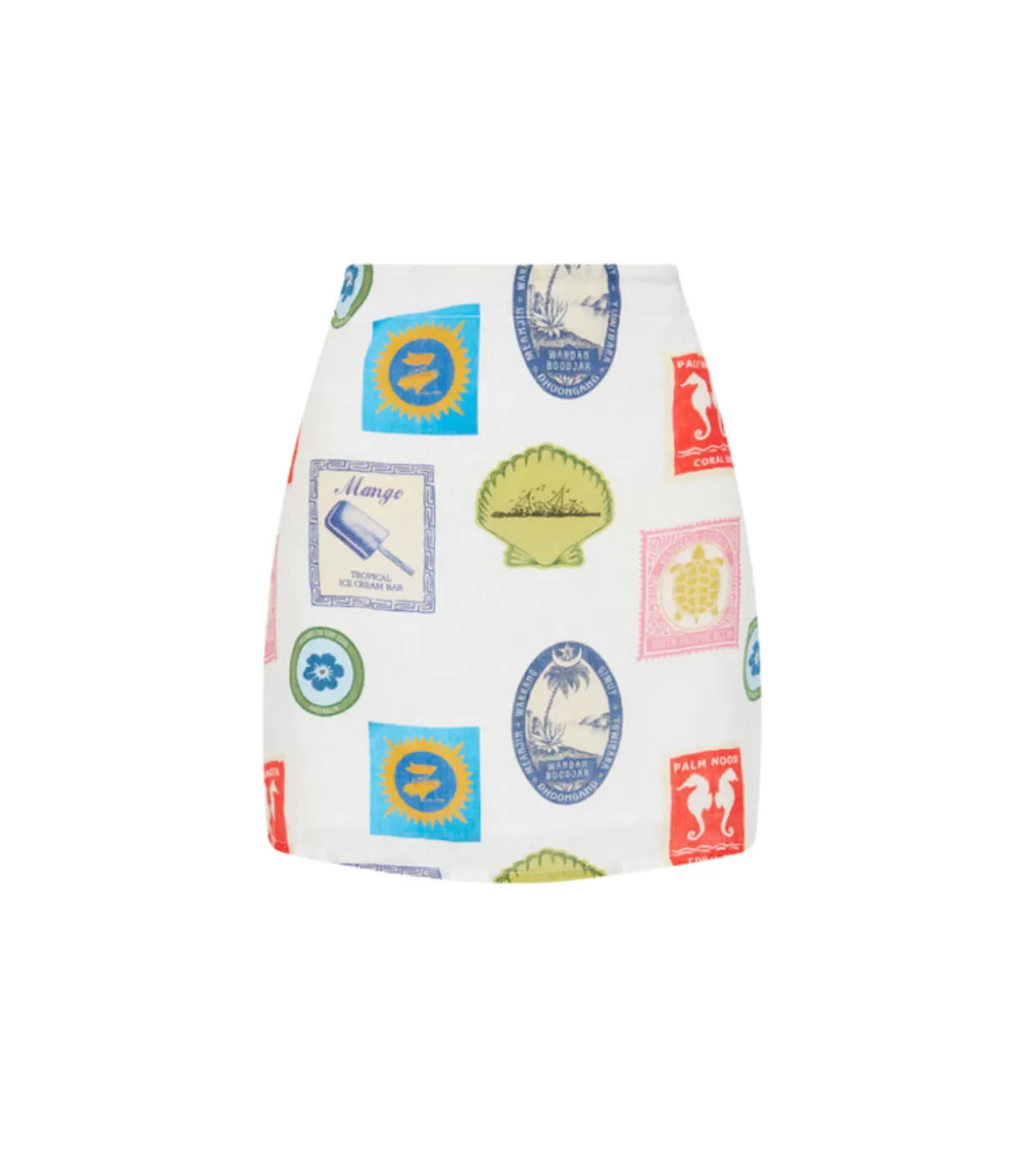 Palm Noosa East Mini Skirt in Holiday Stamp Shop