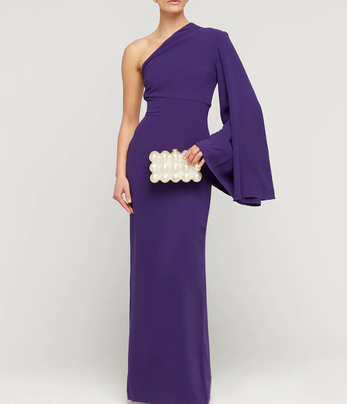 Solace London Elisa Woven Crepe Maxi Dress in Amethyst Shop