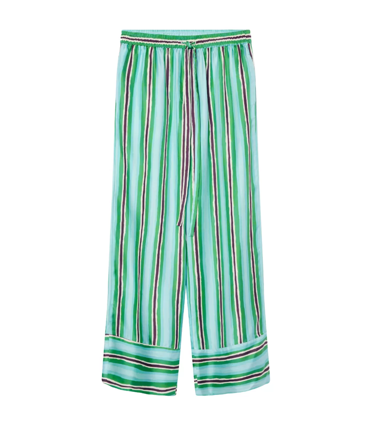 Lee Mathews Ellie Tie Waist Pant in Aqua Clearance