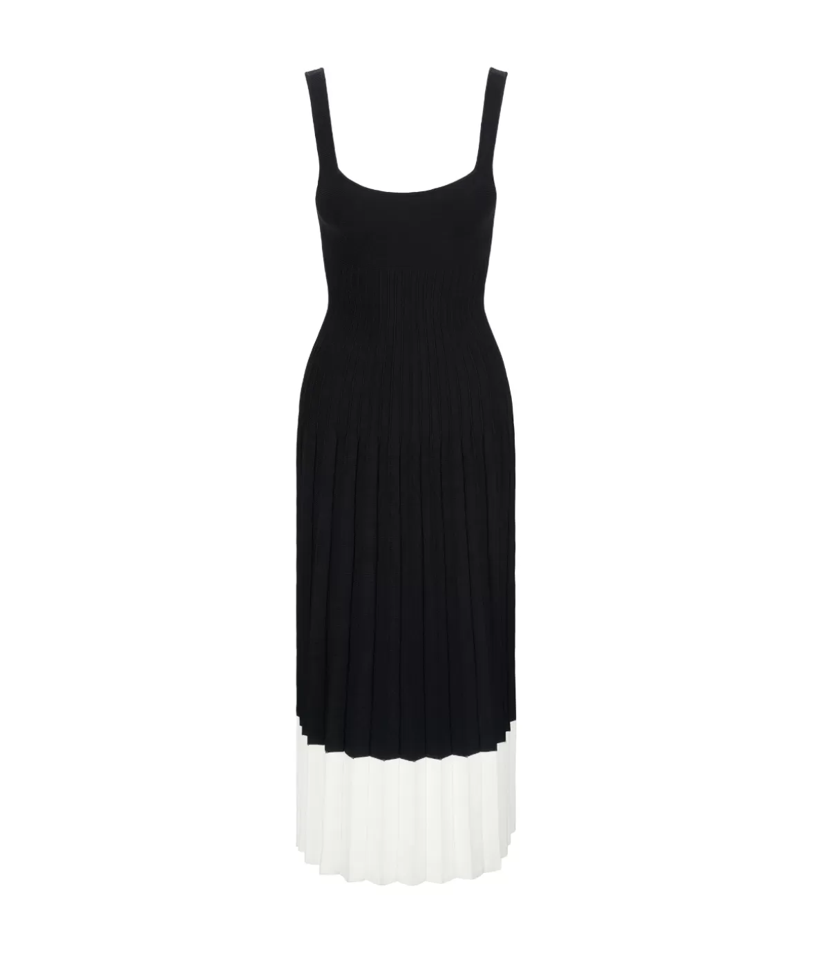 Staud Ellison Dress in Black and Ivory Store