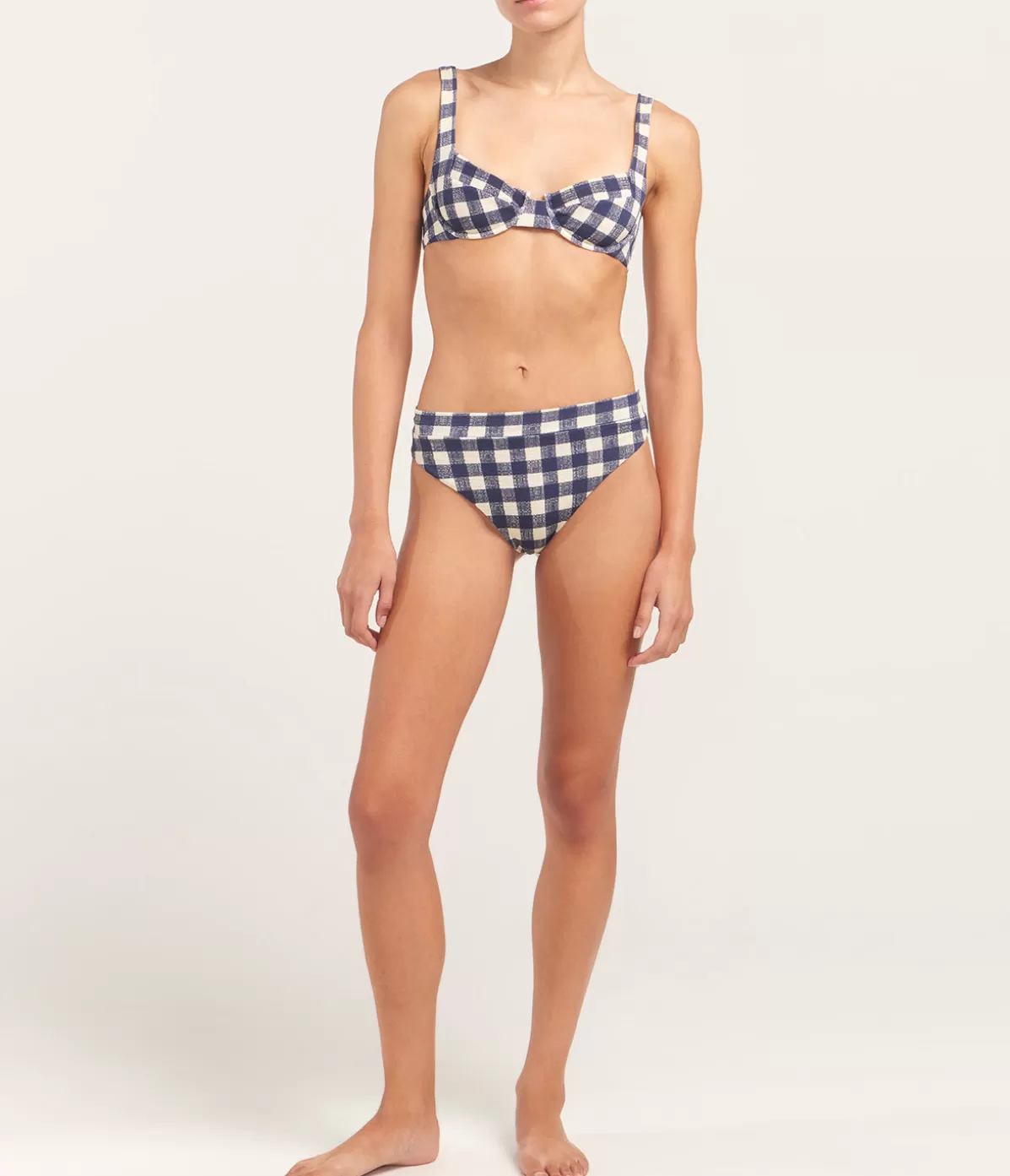 Fella x Maggie Marilyn Casanova Bikini Top in Gingham Hot