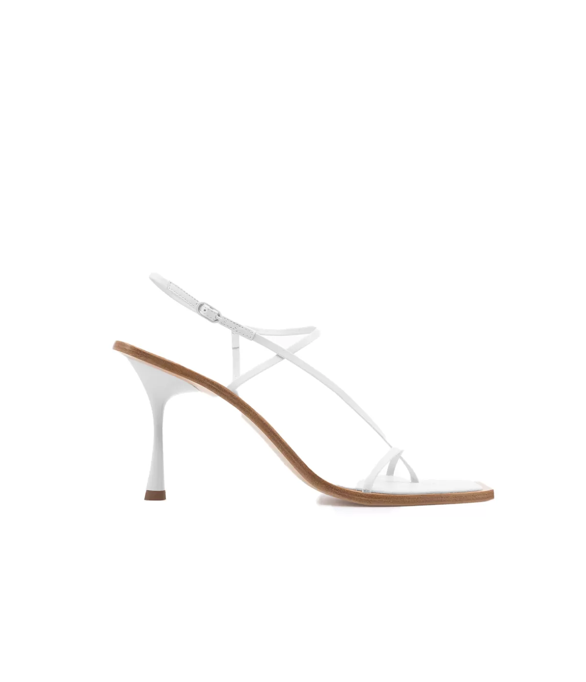 Studio Amelia Filament Cross Over Heel in White Flash Sale