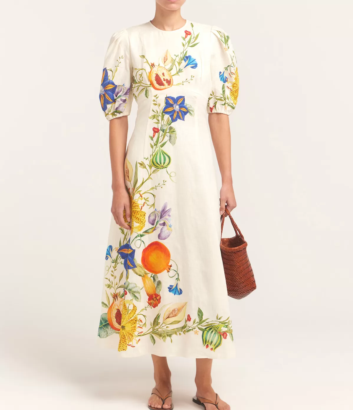 ALEMAIS Flores Midi Dress Online