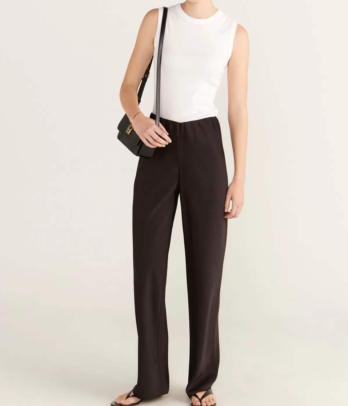 Vince Fluid Bias Pant in Black Store