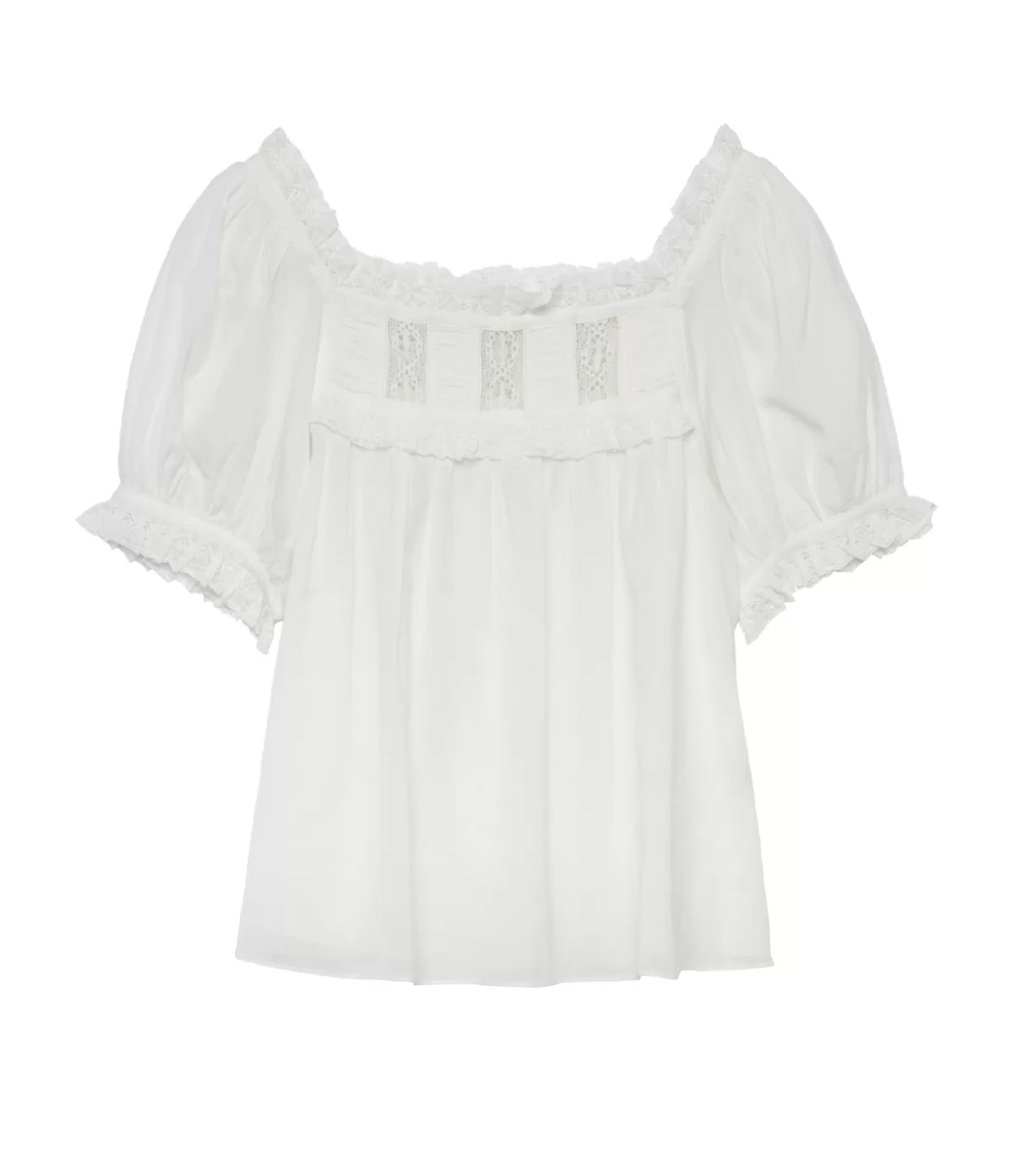 Doen Frances Lace Top in Salt Lace Shop