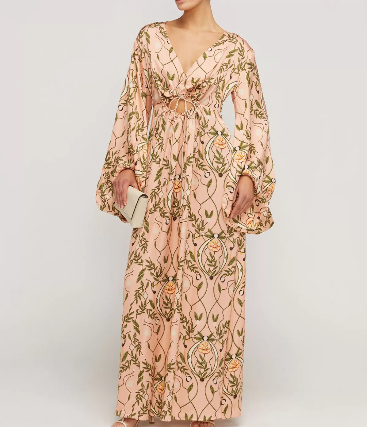 Agua by Agua Bendita Francisca Kaftan Dress in Lunar Outlet