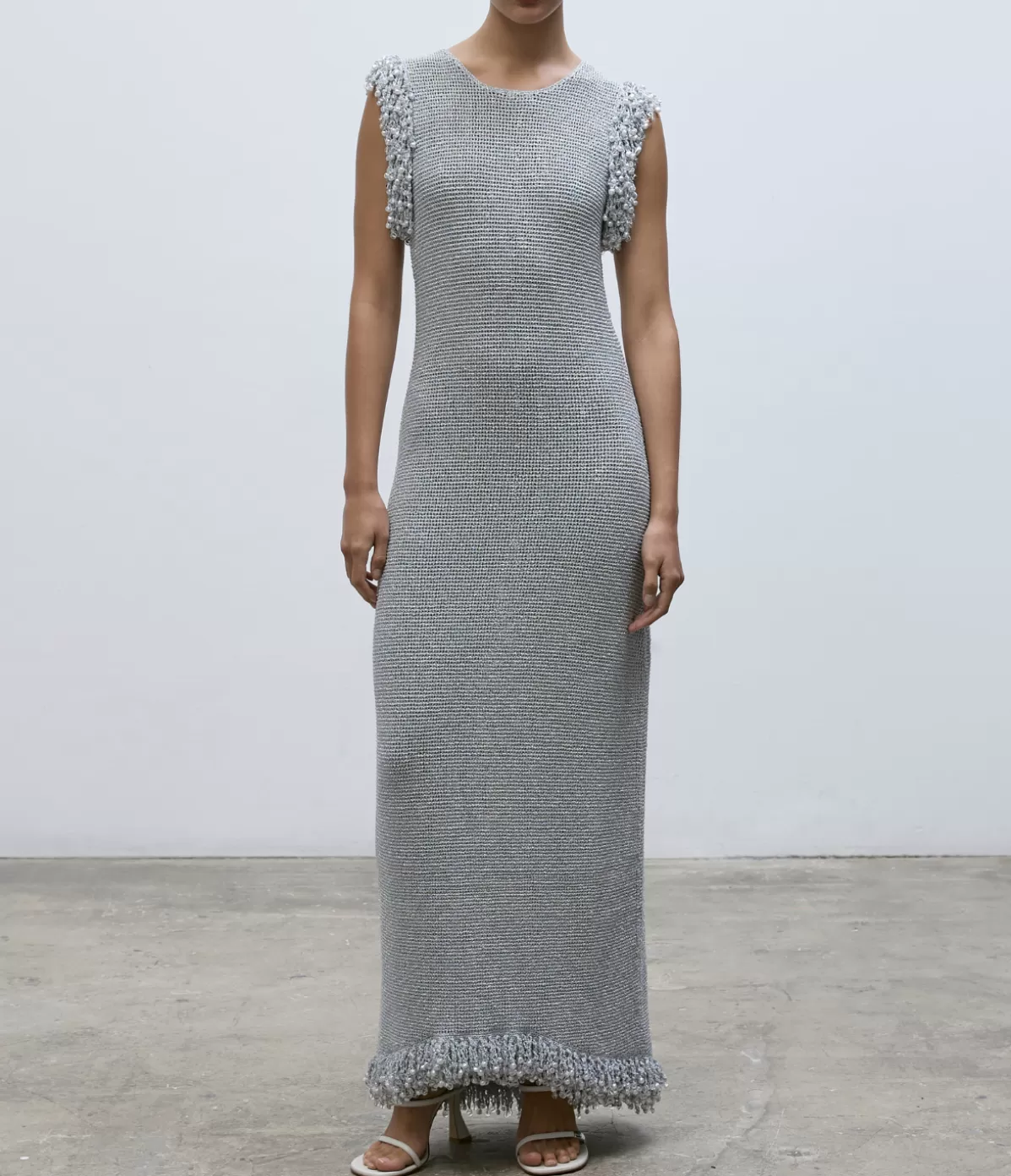 Paris Georgia Fringe Dress in Silver Best