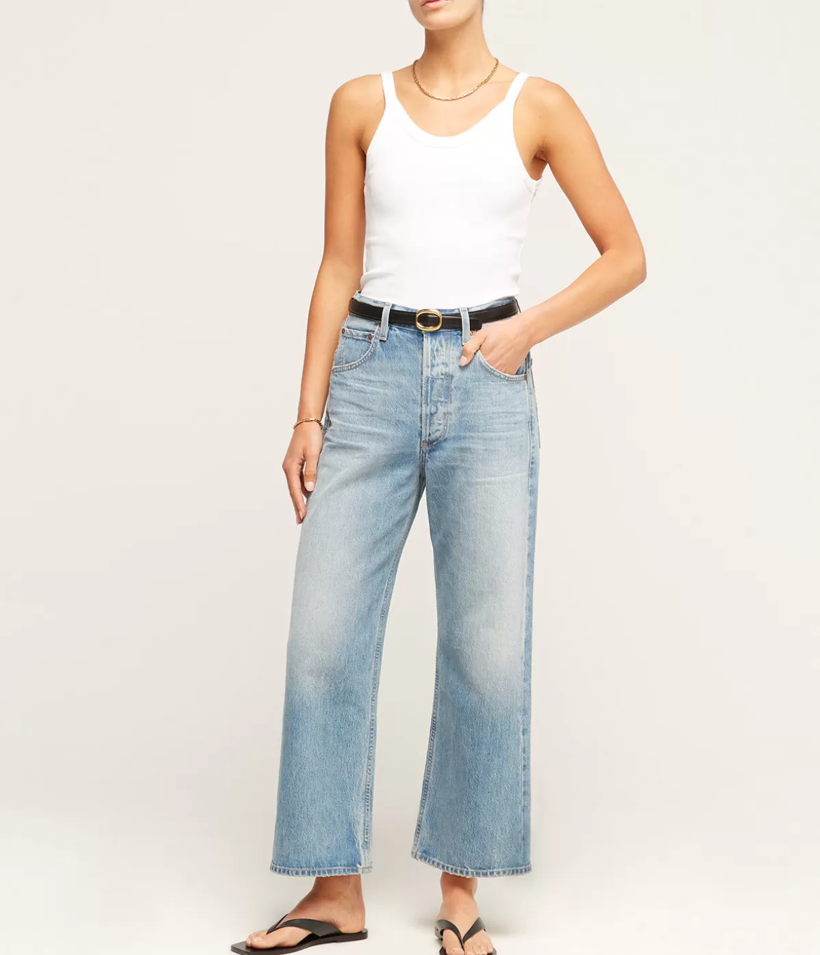 Citizens of Humanity Gaucho Wide Leg Denim in Sodapop Fashion