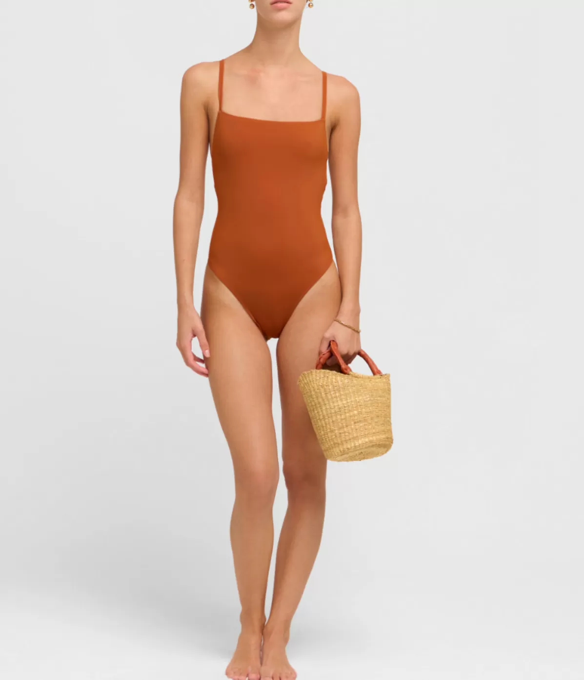 LIDO Geometrical One Piece in Terracotta Clearance