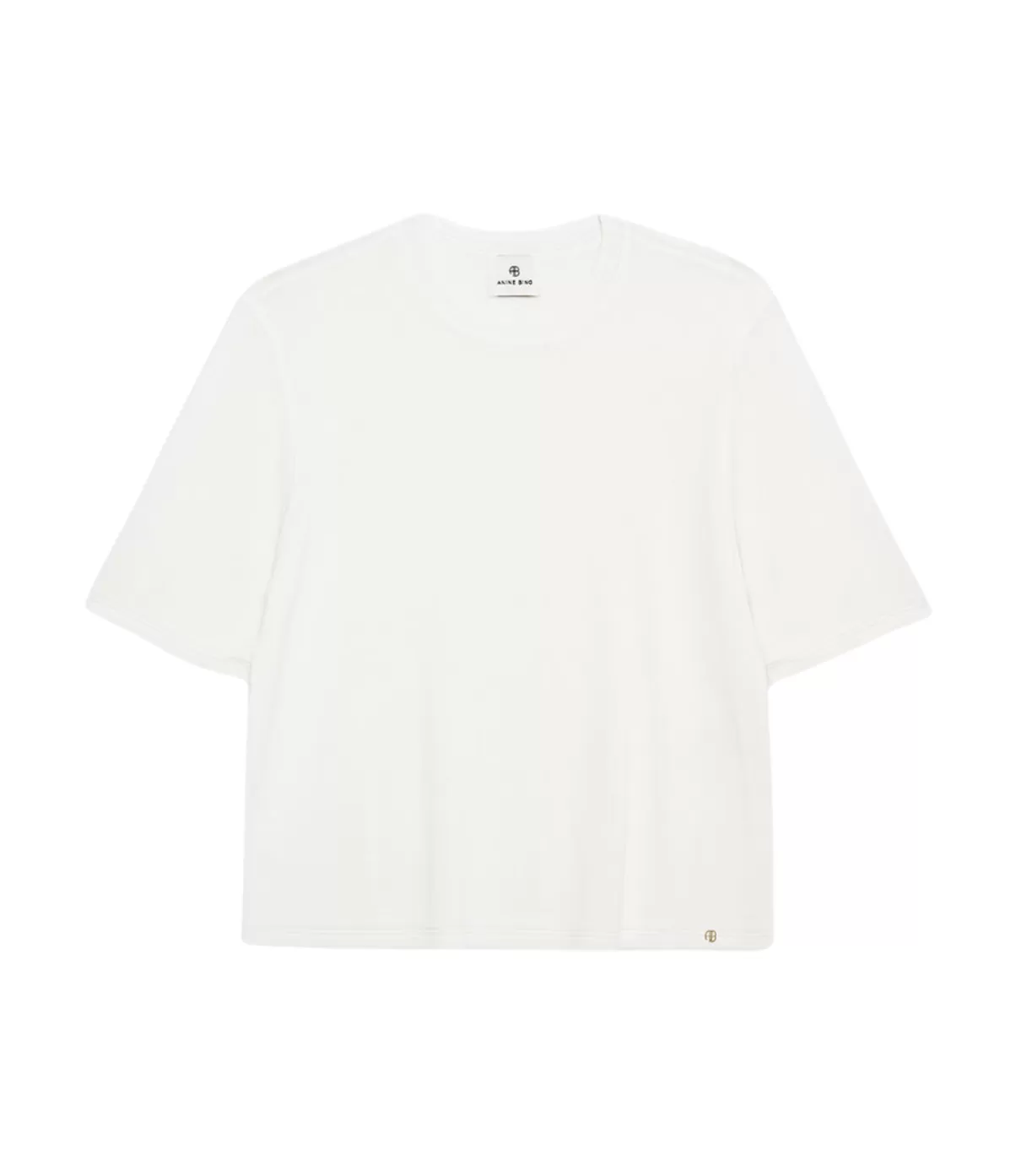 Anine Bing Giorgio Short Sleeve Sweater in Ivory Sale