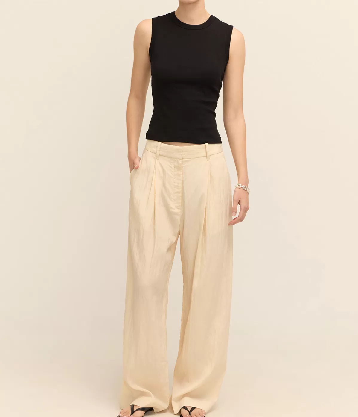 A.Emery Goddard Parachute Pant in Bisque New