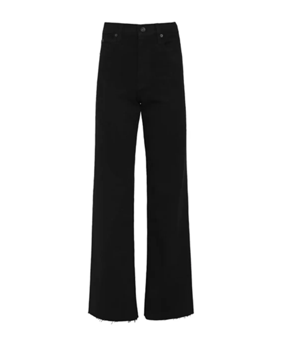 SLVRLAKE Grace High Rise Wide Leg in Jet Black Cheap