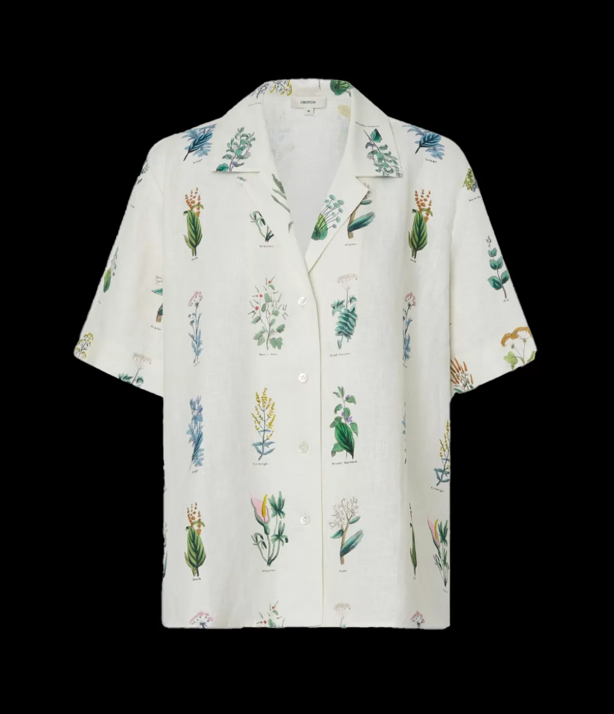 Oroton Greenhouse Floral Camp Shirt in Mist Flash Sale