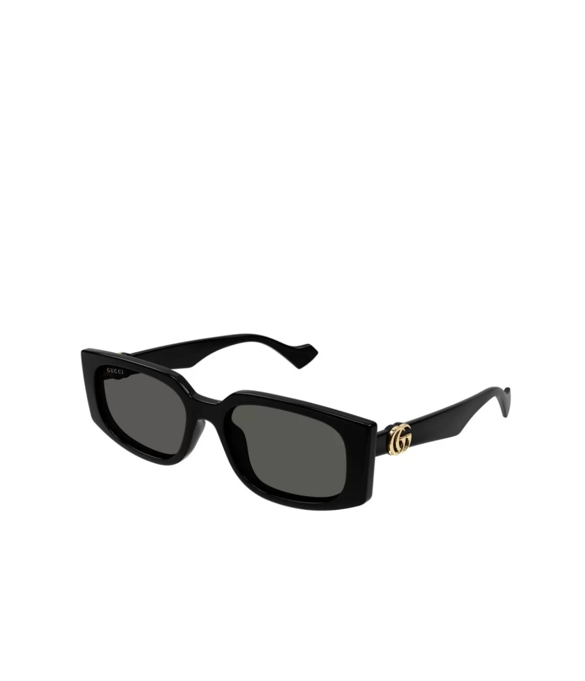 Gucci Rectangular Black Monogram Sunglasses Discount