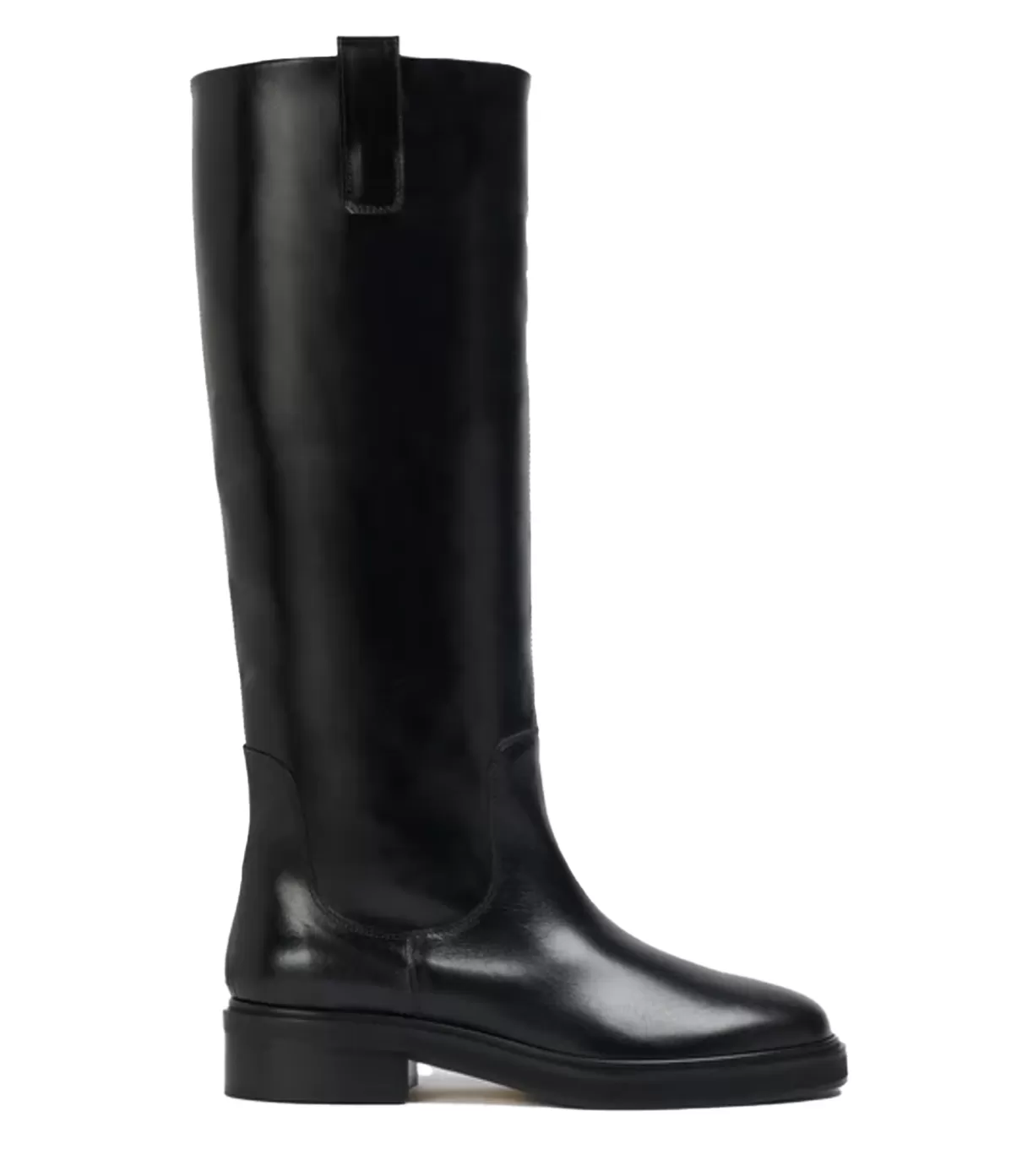 Aeyde Henry Pull on Calf Leather Boot in Black Hot