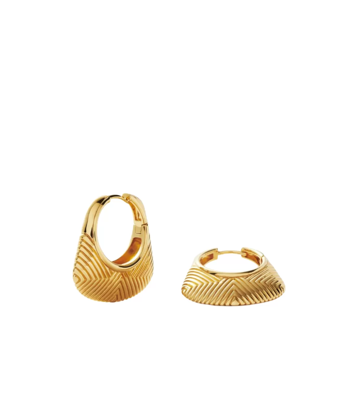 Missoma Hera Ridge Hoop Earrings in Gold Best