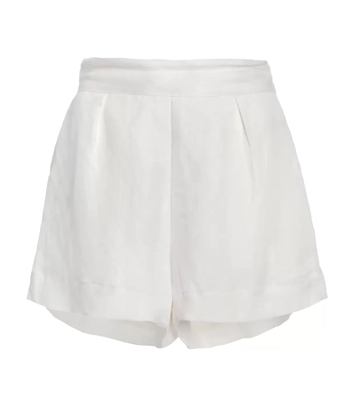 Anemos High Waisted Silk Linen Short in White Outlet