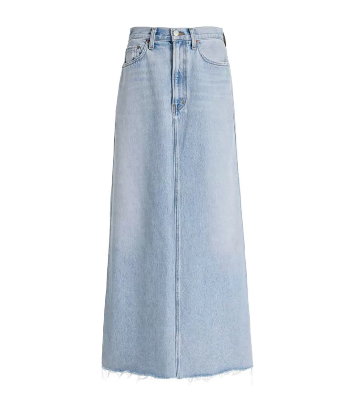 Agolde Hilla Long Line Denim Skirt in Practice Clearance