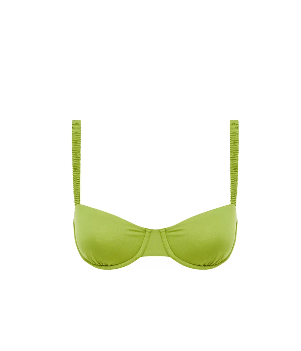 Peony Holiday Balconette Bikini Top in Pistachio Clearance