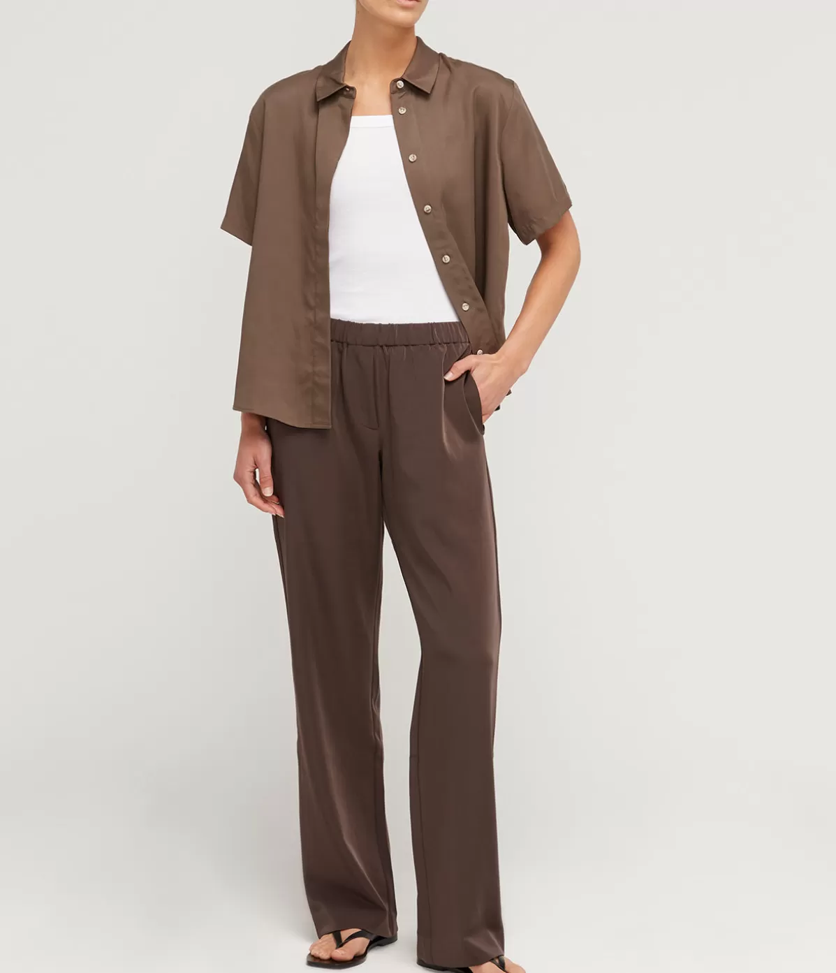 Samsoe Samsoe Hoys Straight Pant in Mulch Store