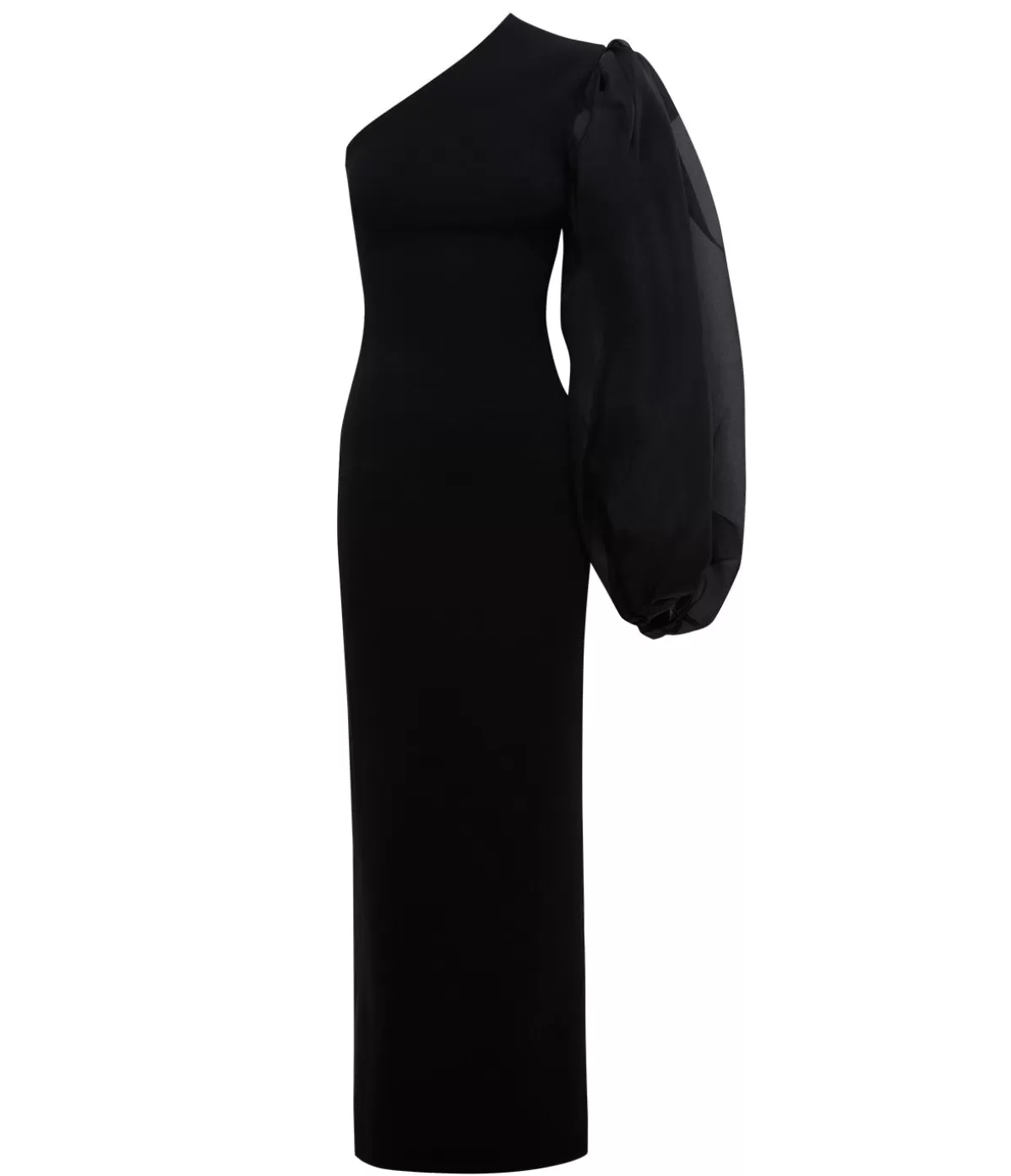 Solace London Hudson Crepe Knit Maxi Dress in Black Best Sale