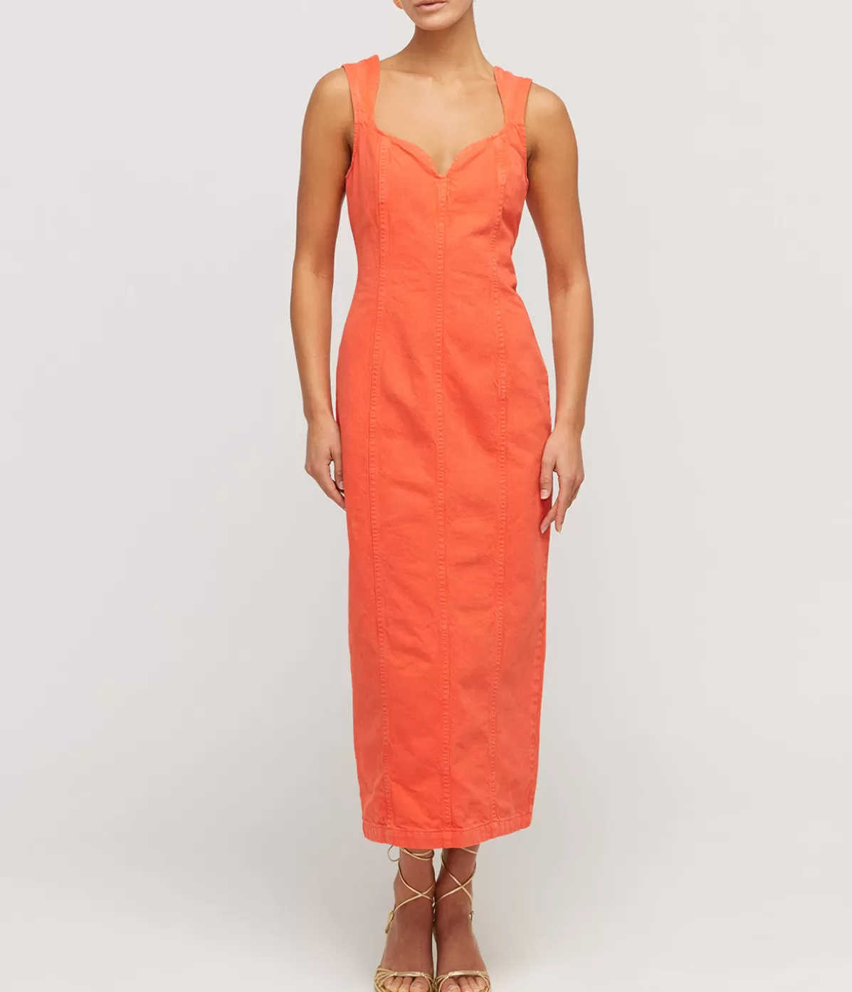 Mara Hoffman Indya Denim Maxi Dress in Poppy Sale