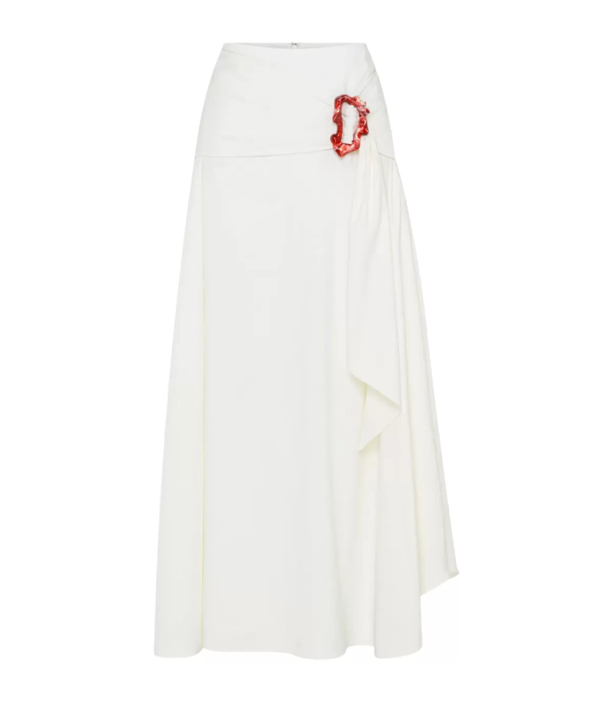 Anna Quan Ingrid Maxi Linen Skirt in Ivory Cheap