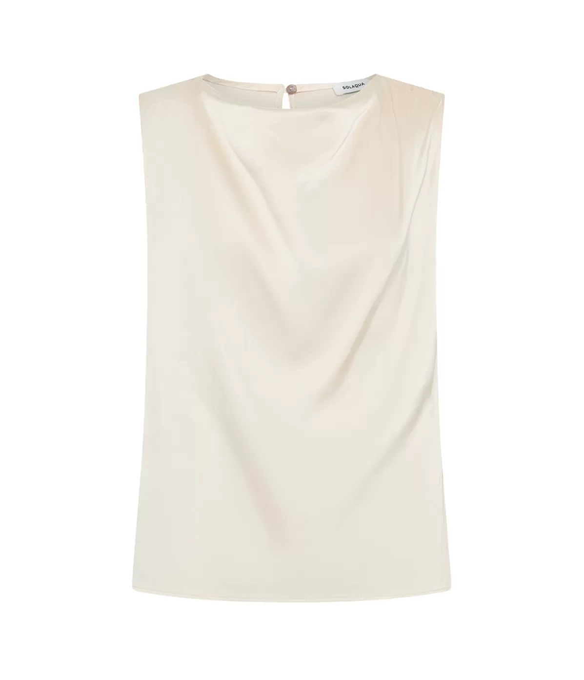 Solaqua Ingrid Pleated Sleeveless Top in Champagne Online