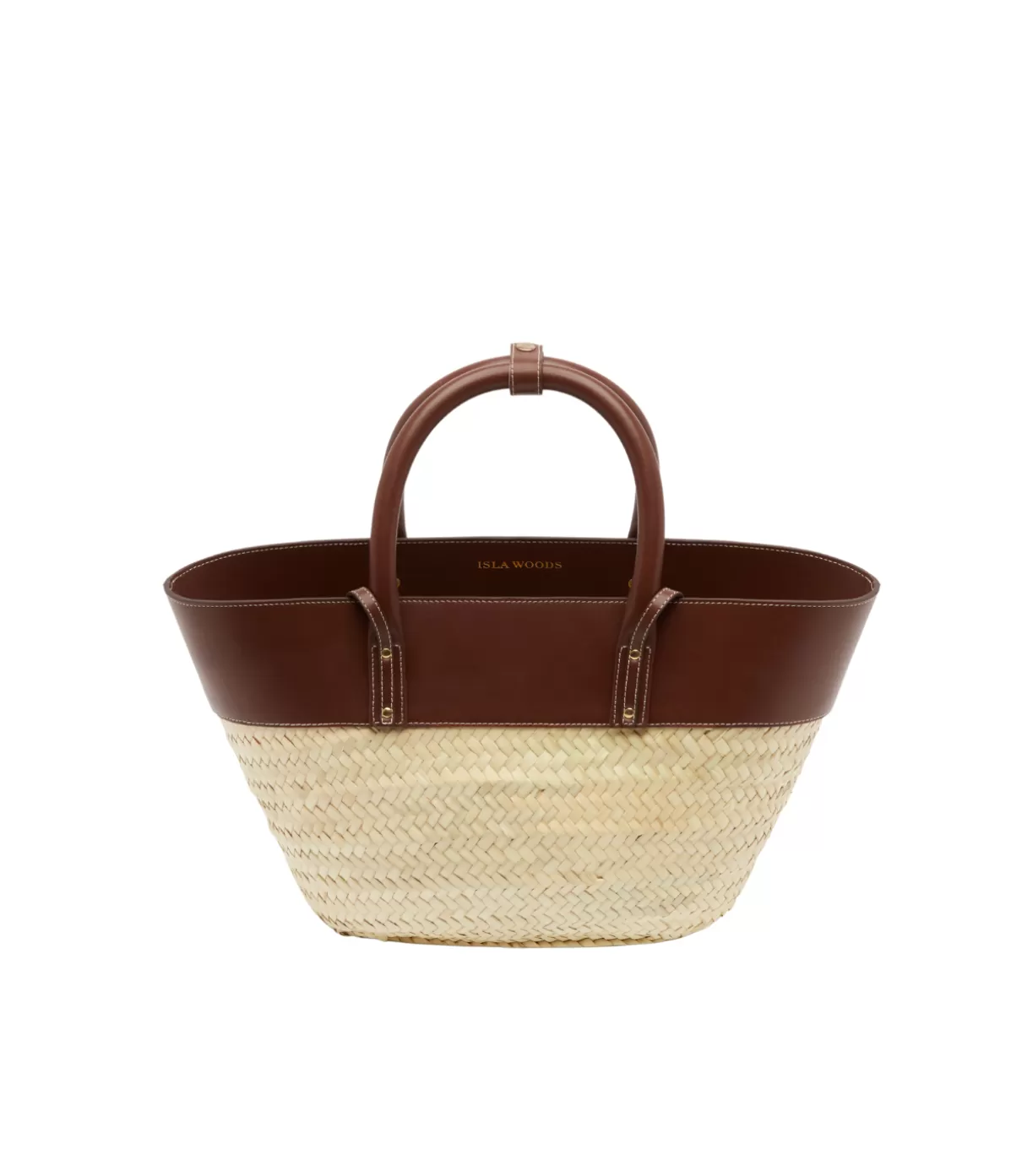 Isla Woods Medium Basket Bag in Chestnut Hot