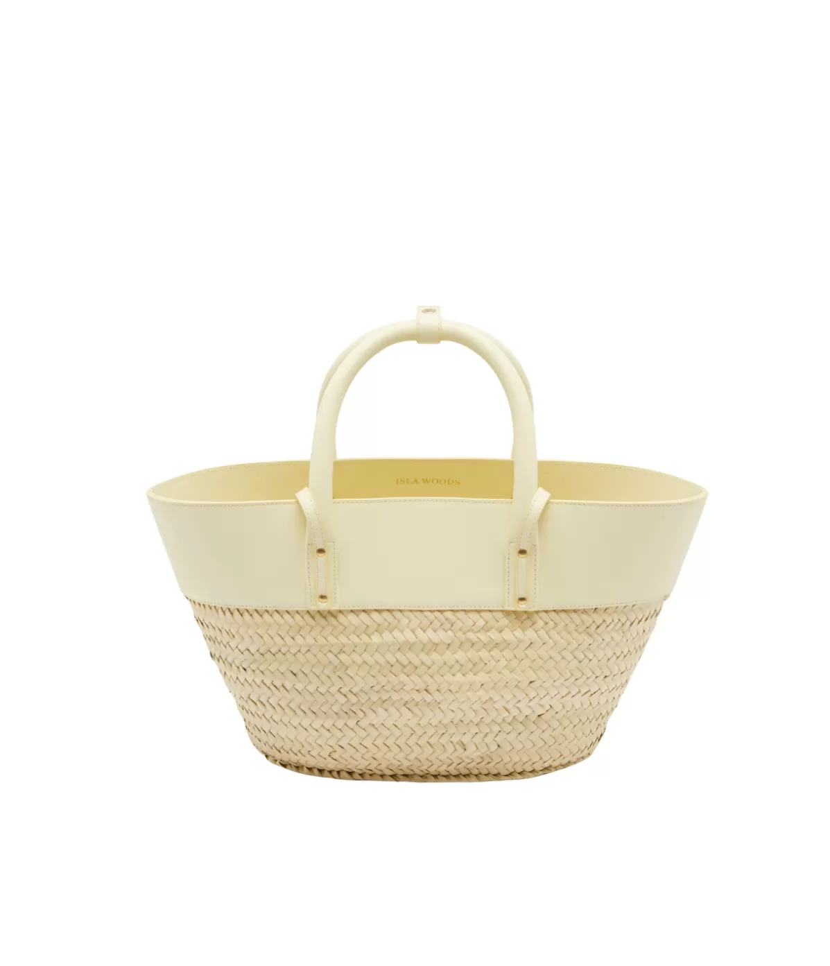 Isla Woods Medium Basket Bag in Limoncello Fashion