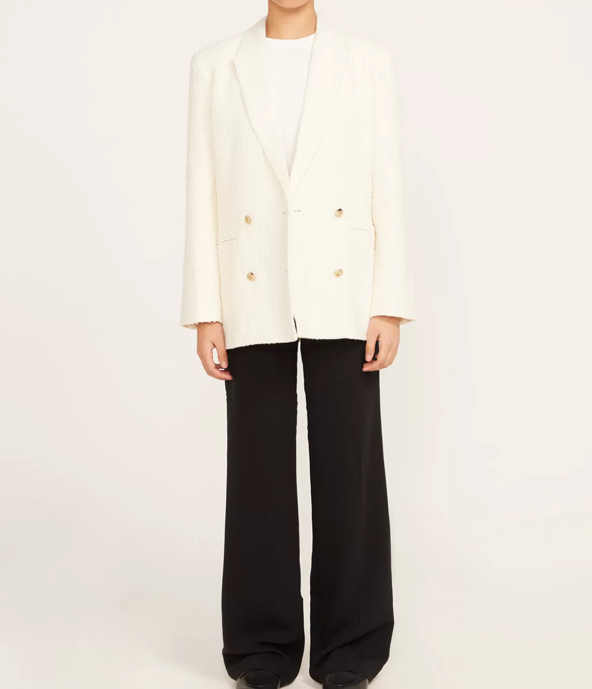 Anine Bing Jasmine Blazer in Ivory Shop