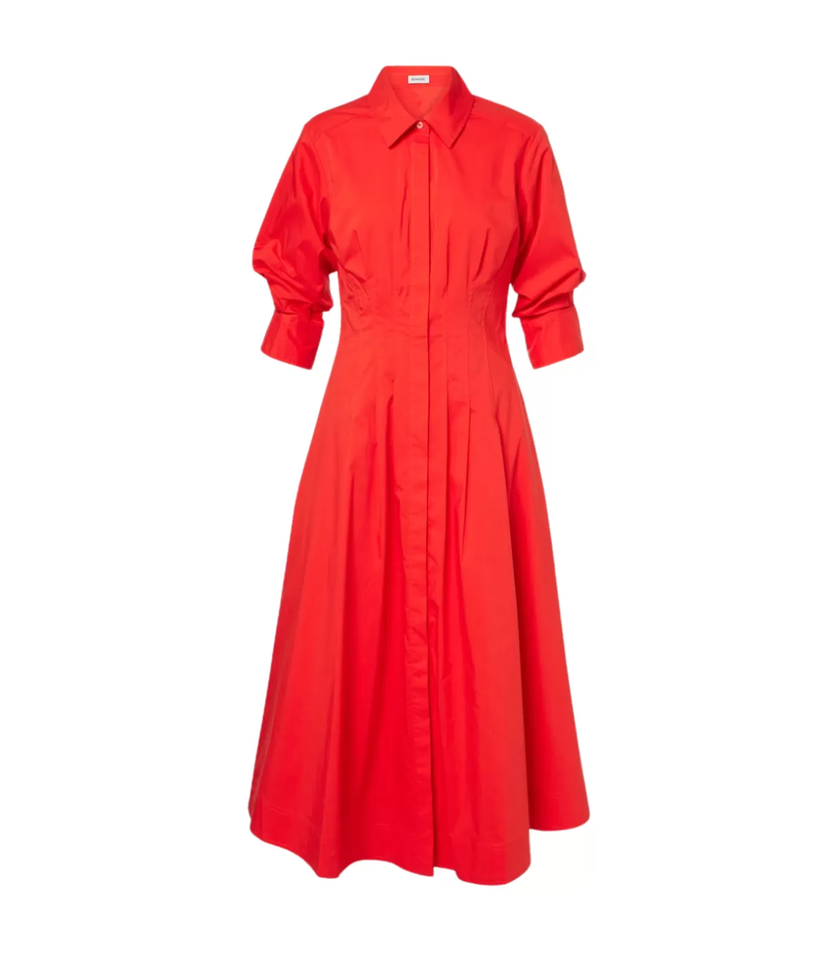 Simkhai Jazz Pintuck Midi Dress in Fiery Red Flash Sale