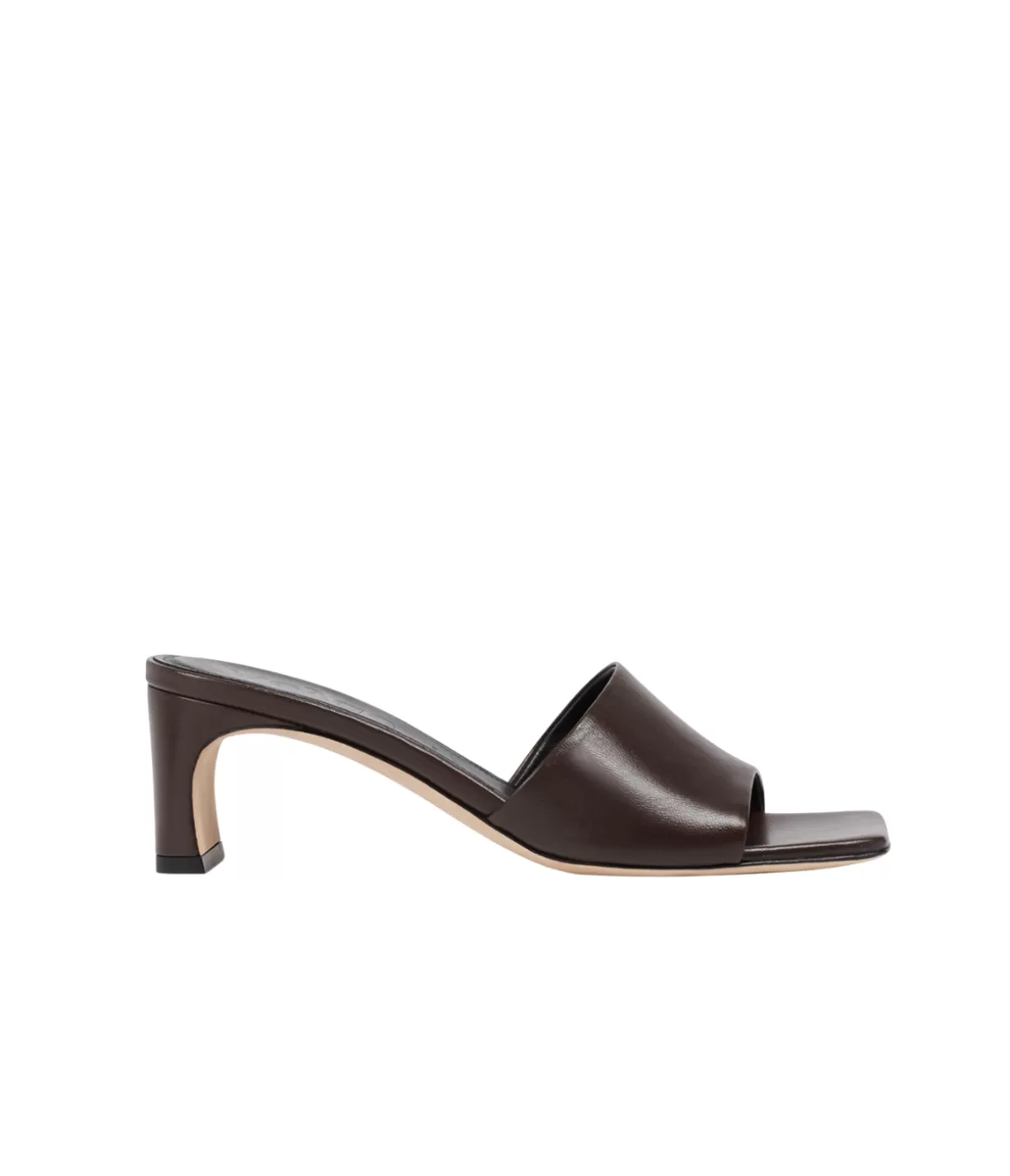 Aeyde Jeanie Leather Mule in Moka Best Sale