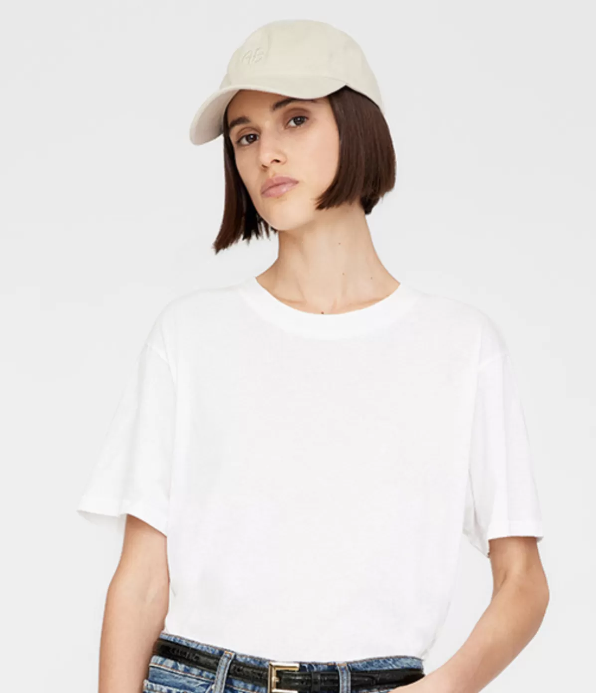 Anine Bing Jeremy Baseball Cap in Oatmeal Outlet