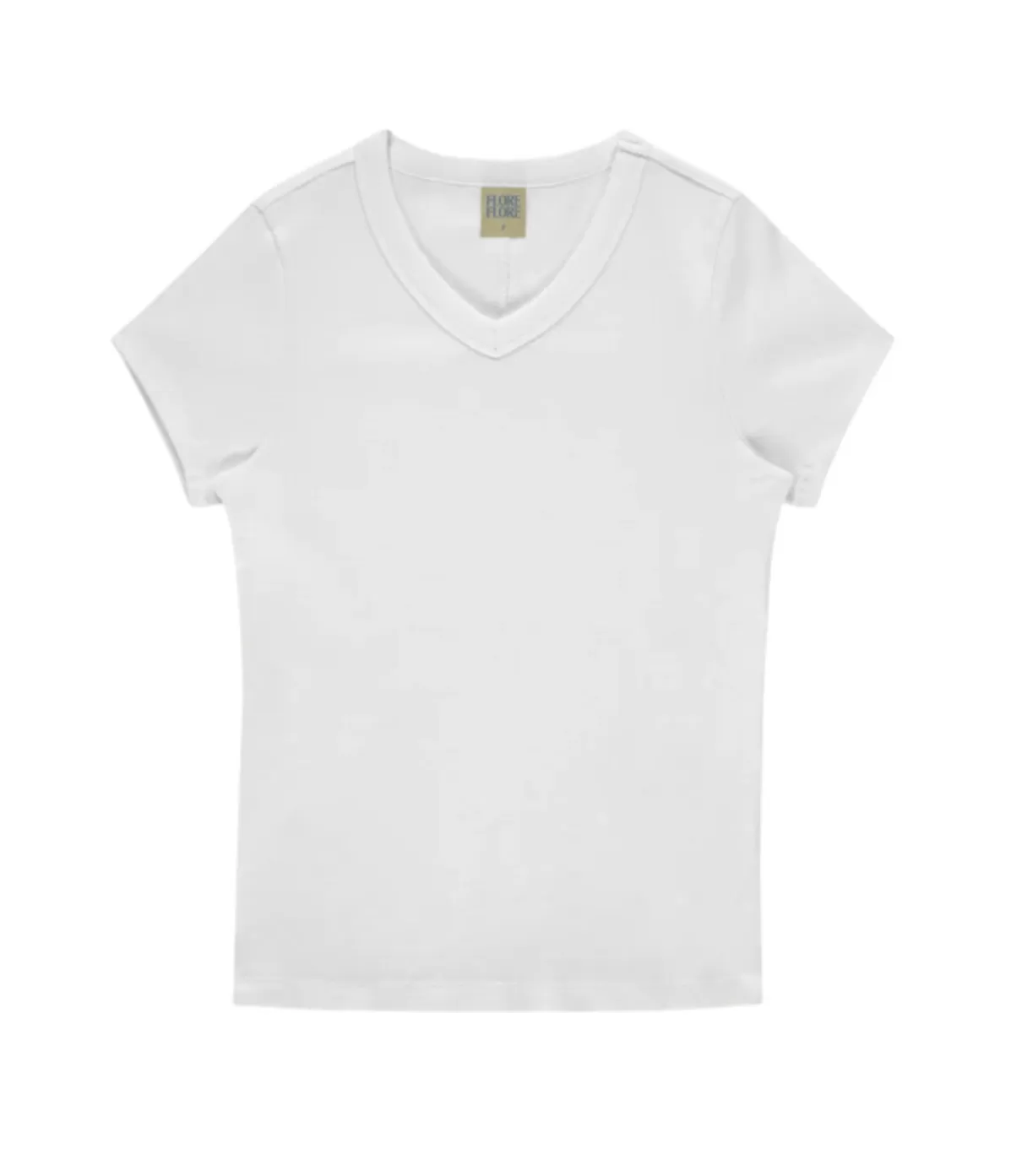 Flore Flore Jill Fitted Baby Tee in White Cheap