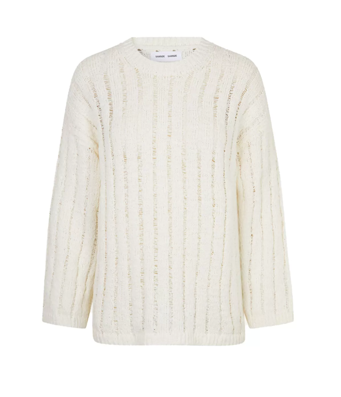 Samsoe Samsoe Julia Crew Neck Knit in Pristine Discount