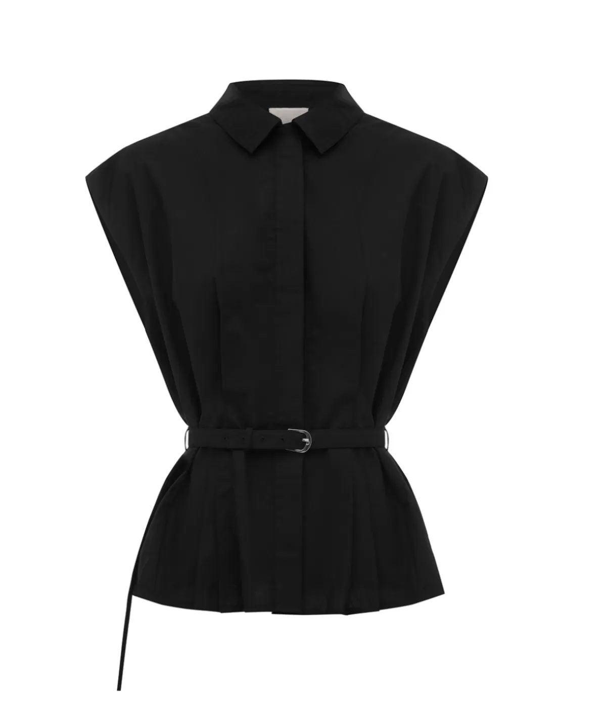 Posse Juno Belted Shirt in Black Best