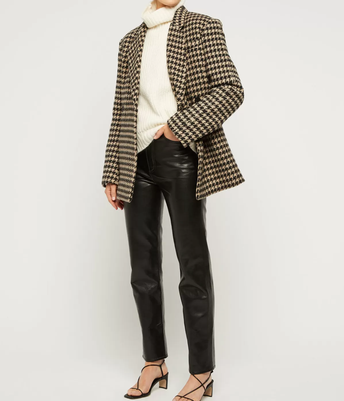 Anine Bing Kaia Blazer in Houndstooth Store