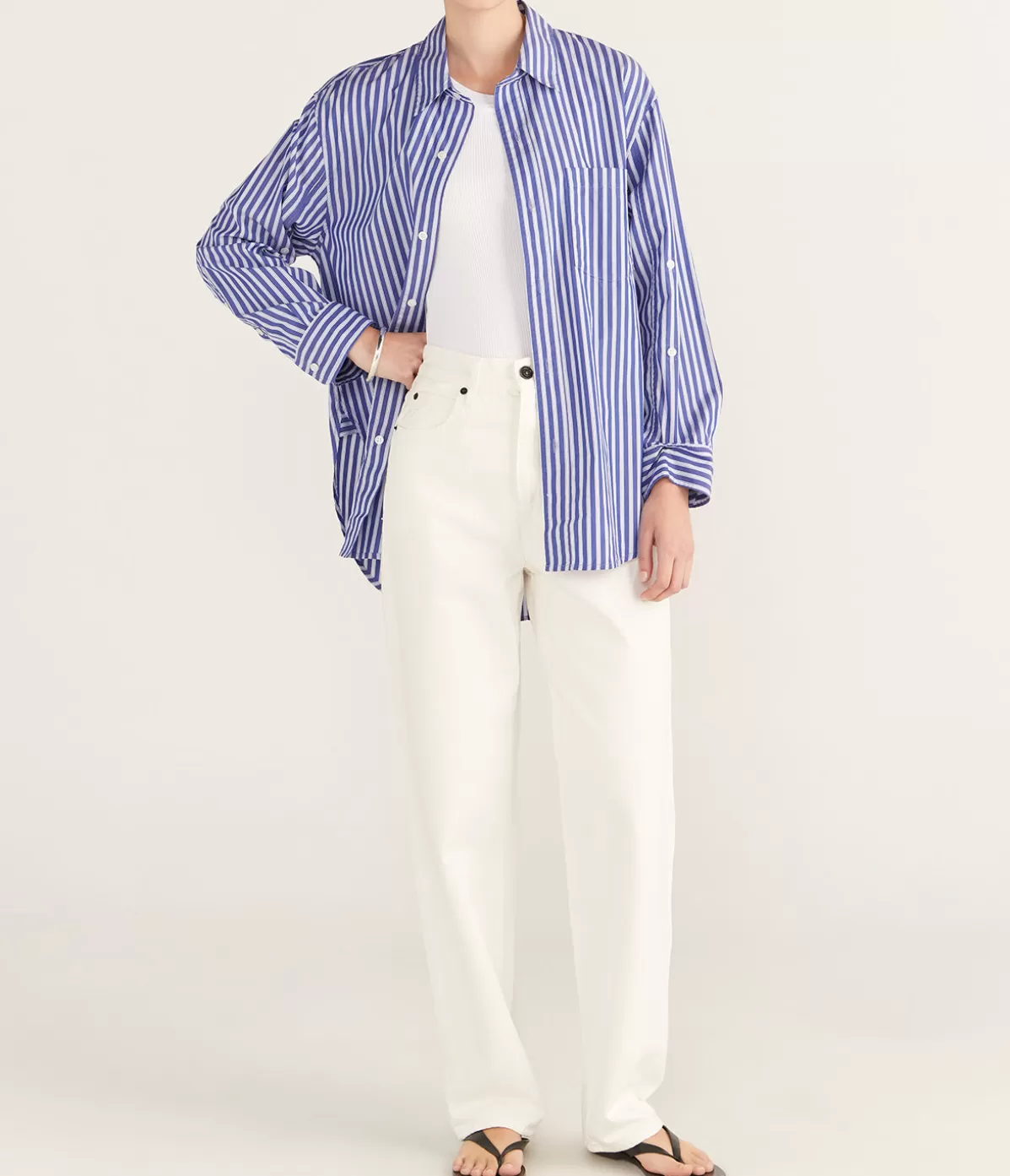 Citizens of Humanity Kayla Shirt in Navy Stripe Fashion