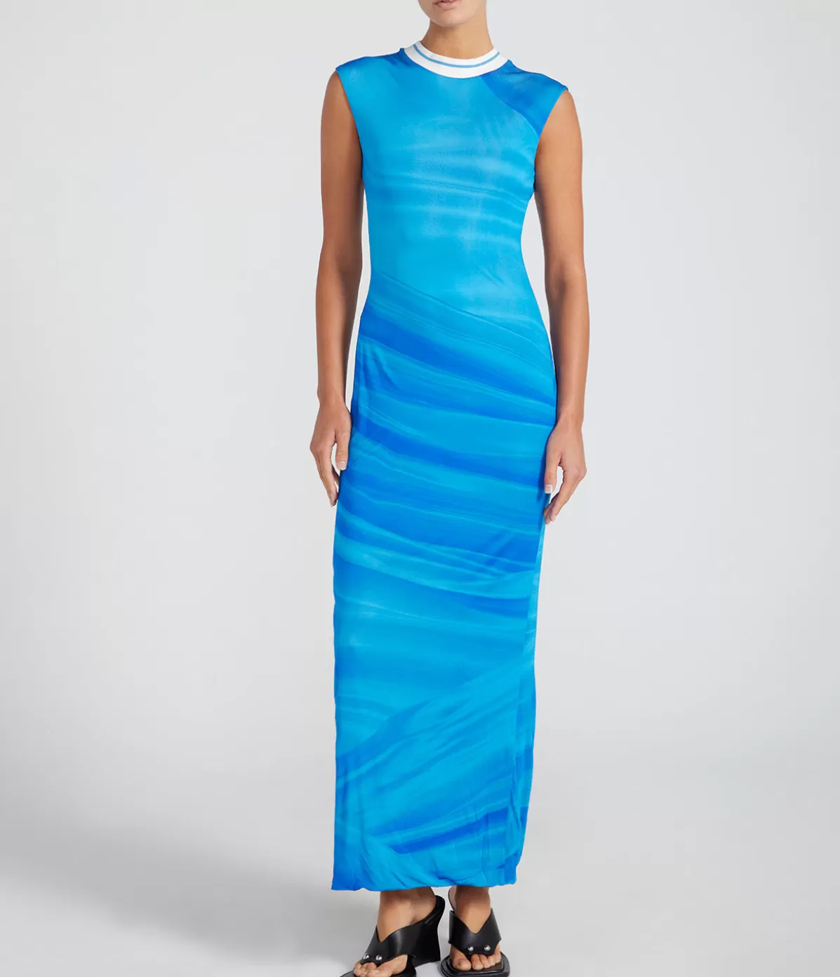 Paris Georgia Kent Sleeveless Dress in Ibiza Blue Discount