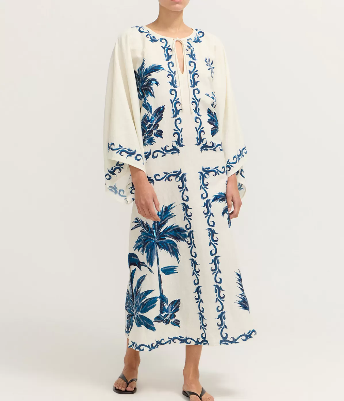 Hansen & Gretel Kiera Kaftan in Blue Hawaii New