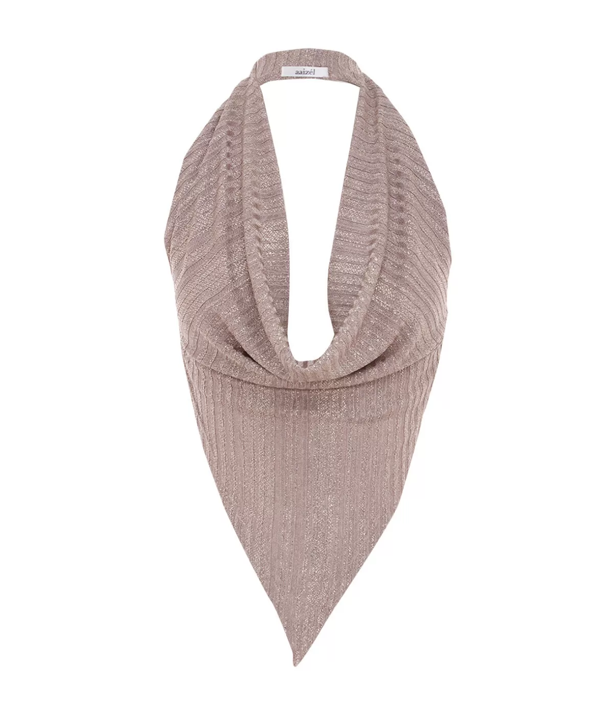 Aaizel Knit Scarf Top in Antique Silver Cheap