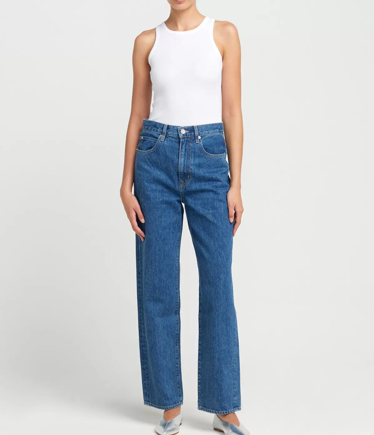 SLVRLAKE Koko High Rise Straight Jean in Claremont Online