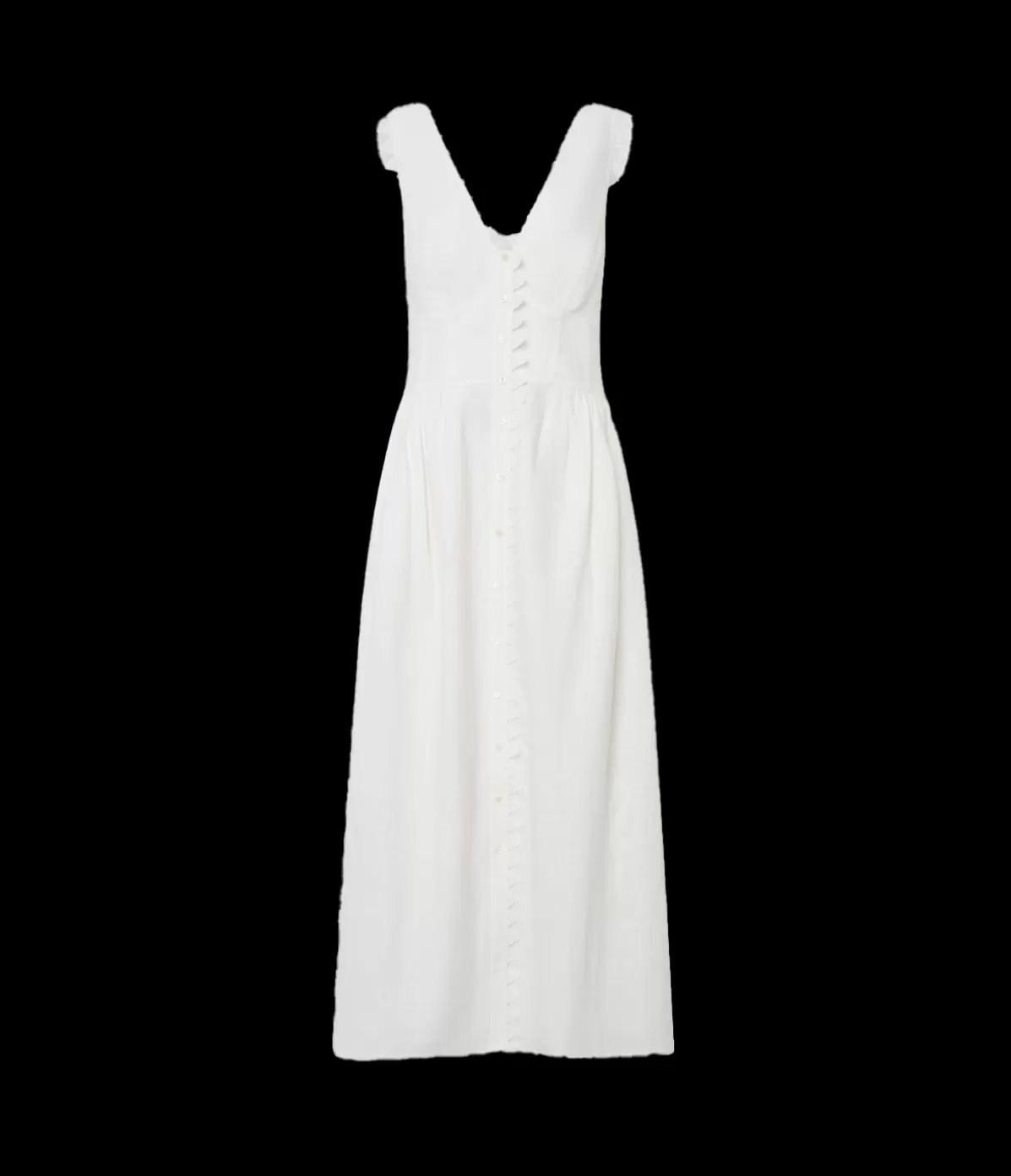 Oroton Lace Trim Apron Dress in White Outlet