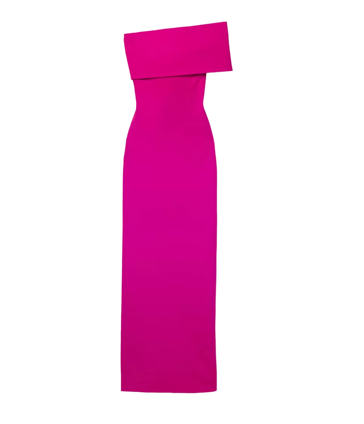 Solace London Lana One Shoulder Crepe Knit Maxi Dress in Fuchsia Store