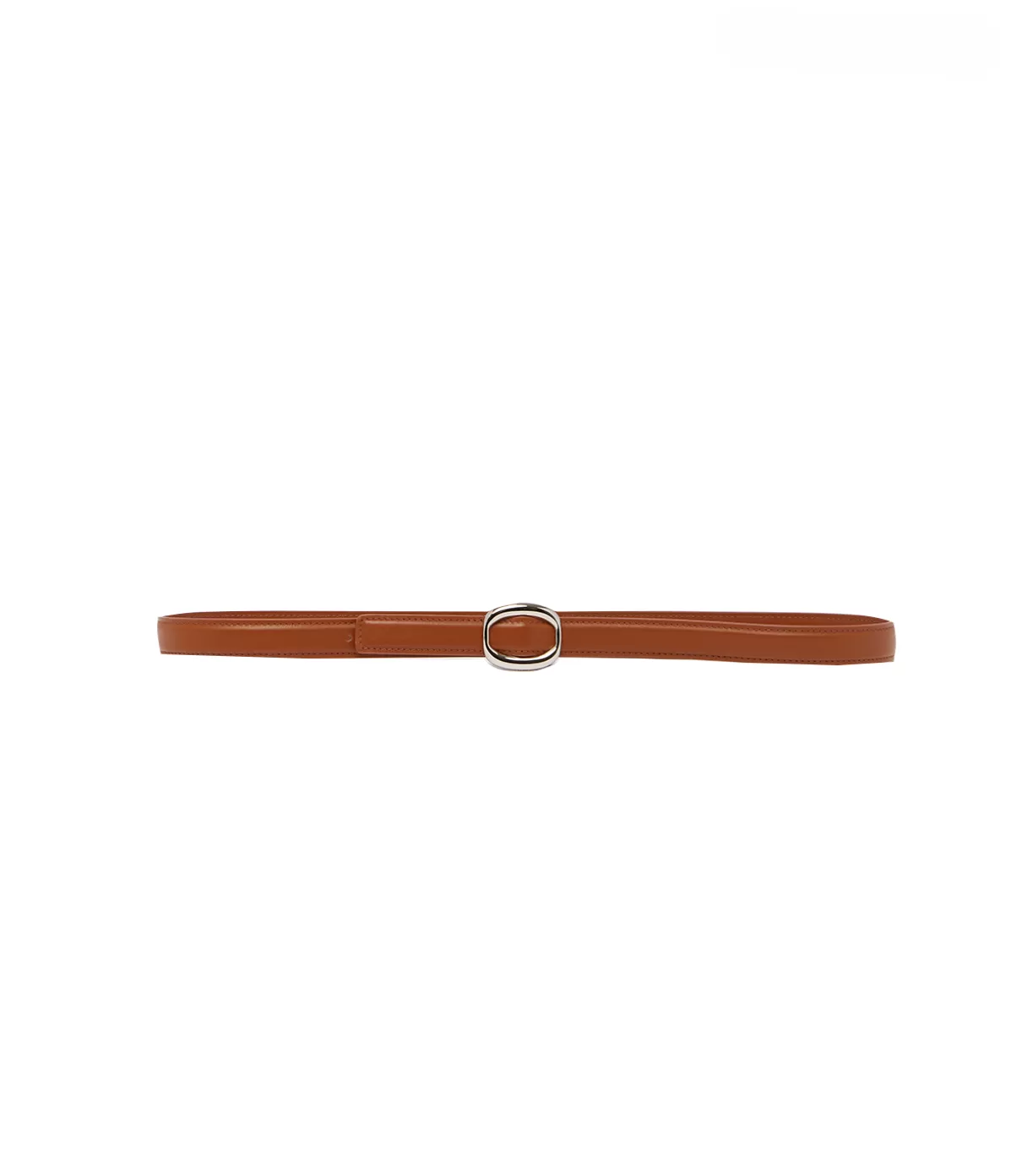 Refine Lauren Leather Belt in Tan and Silver Sale